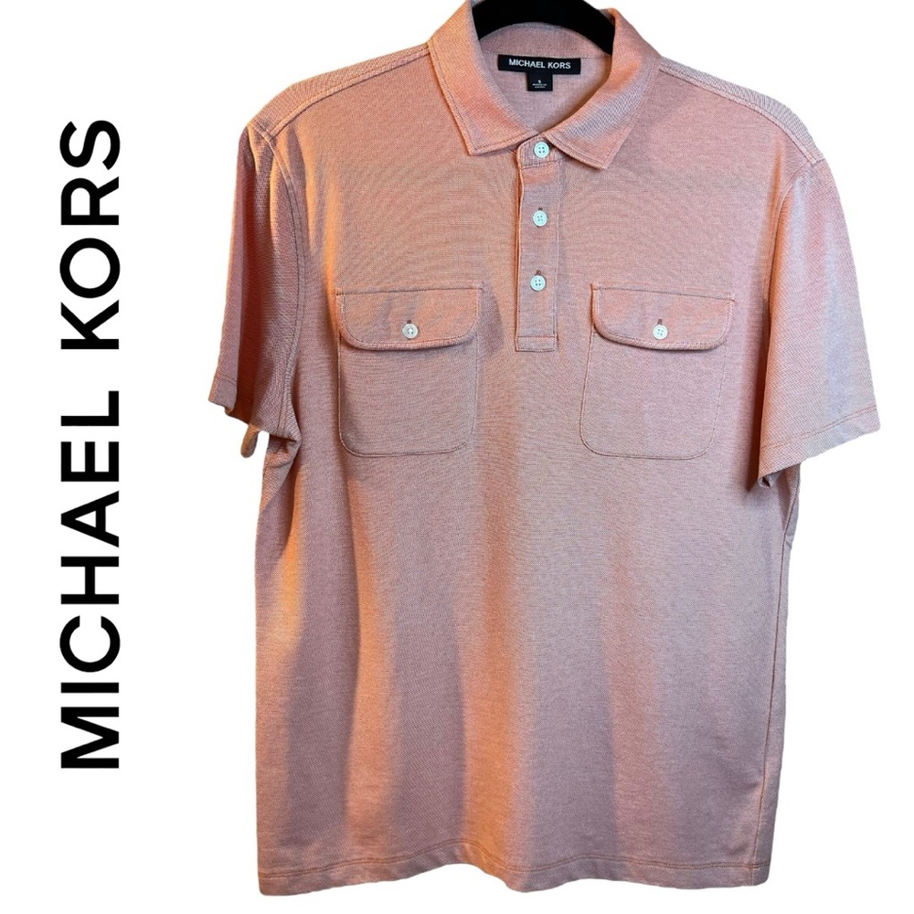 MICHAEL KORS Polo Shirt Men's Size Small Short Sleeves Double Pockets